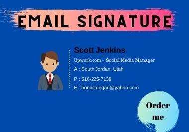 I will provide an amazing HTML clickable email signature