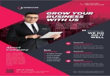 I will design flyer,  brochure,  creative design services