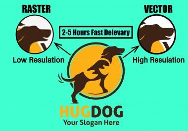 I will change your raster to vector logo