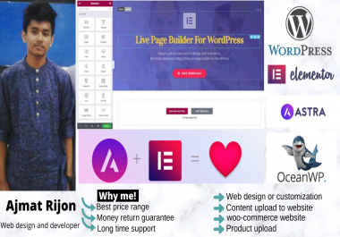 I will build your website with free elements and responsive design