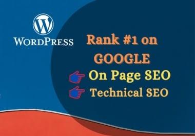I will fix wordpress on page SEO optimization