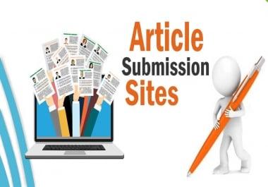 60 article submission on da 40to50 and unique with dofollow backlink