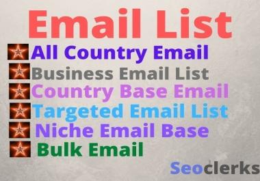 I will provide 1500 targeted email list