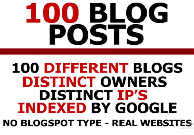 I will do 100 guest posts,  get 100 blog posts