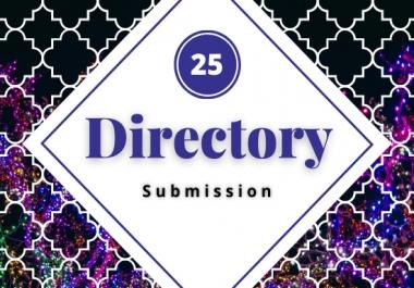 Provide 25 Seo-Friendly Directory Submission Service