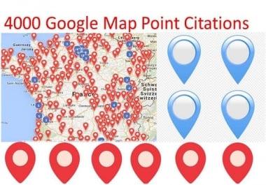 I will manually do 3000 google map point for local seo business