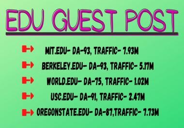 5 Dofollow Edu Guest Posts on High DA90+ Sites MIT,  Berkeley,  World,  USC,  Oregonstate