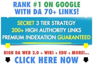 SALE- Rank on Top With 350+ High DA/PA 3 Tier Links