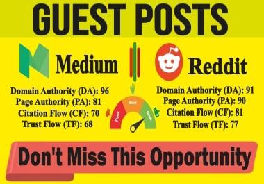 Create SuperPower Backlinks on Reddit & Medium DA90+ Permanent Posts