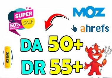 I'll increase your website domain authority Da 50+ ahref Domain rating Dr 50+ money back guarantee