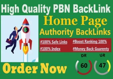 I will provide 30 DR 50 to 60 homepage seo backlinks manually permanent