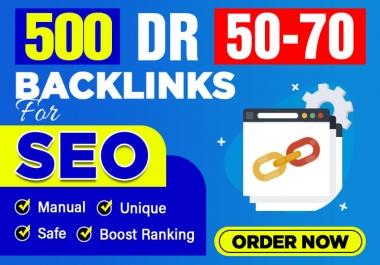 I will make 10 DR 60 to 80 high authority homepage backlinks for seo
