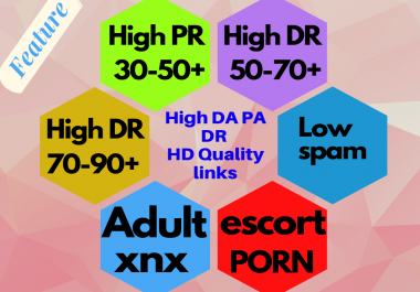 10 Adult, Escort, Dating SEO High Quality backlink make high domain authority websites