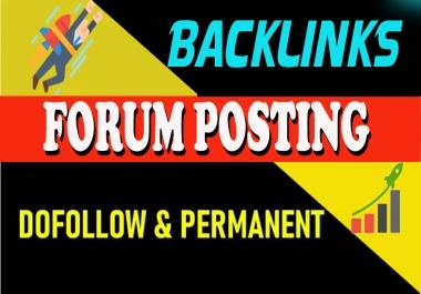I will Provide Manually 45 HQ DofoIIow Forum Posting SEO Backlink