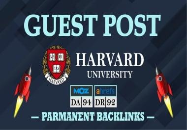 Build a Dofollow Edu Guest Post On Harvard. edu - DA94 & DR92