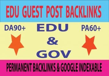 5 Edu & Gov Guest Posts With Permanent Backlinks DA90+ PA60+ Sites