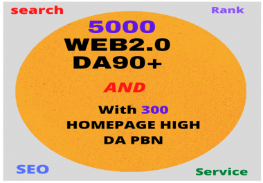 limited time offer- 5000 web2.0 DA90+With 300 HOMEPAGE HIGH DA PBN