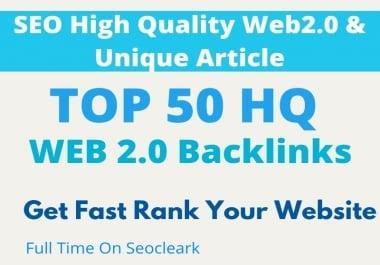 I will create Top 25 SEO Web 2.0 Backlinks to get fast rank your domain and get more traffic