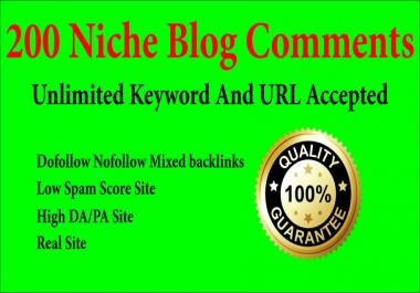 Manually Create 200 Niche Relevant Blog Comments High Quality DA / PA.
