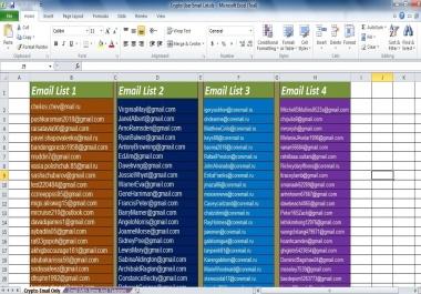 I will provide your targeted email list for your email marketing