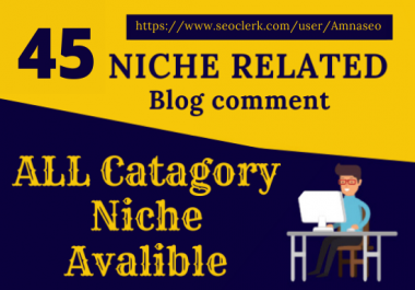 I will give 45 niche related high quality SEO backlinks