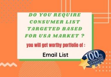 I will provide you Consumer Email List.