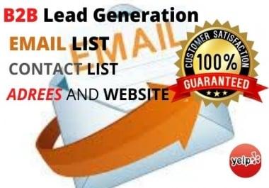 I will do B2B targeted lead generation and scrape profiles with emails