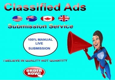 I will Post Your Ad 50 Top High Authority Classified Ads Posting Sites