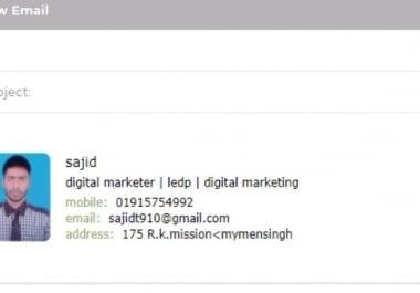 I'll create email clickable HTML signature