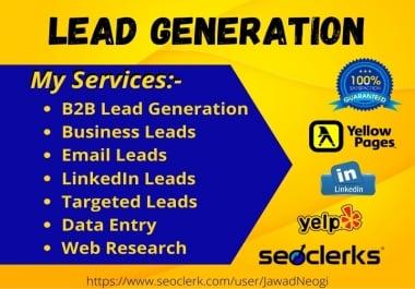I will collect 10 leads for you from different social media or site