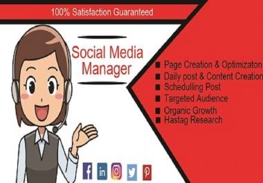 I will be your professional social media marketing manager