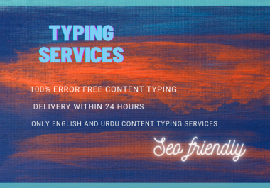 hire me for any type of typing within 2 days