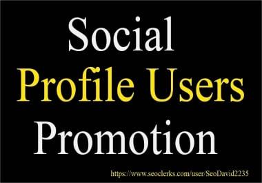 I Will do Active HQ Social Profile Users promotion fast