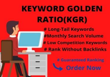 I will do 30 kgr keyword research that will rank fast on google