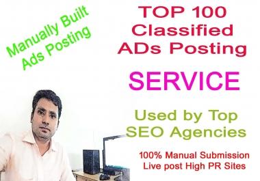 I Will Provide 100 Manual Classified Ads Posting for google rank