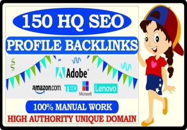I Will Build 150 High Authority SEO Profile Backlinks