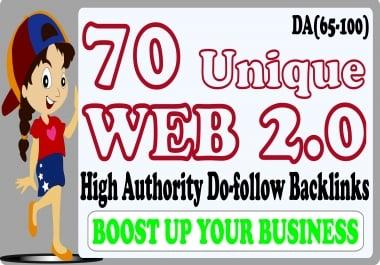 I Will Do 70 Unique High Authority Do-follow Web 2 0 Backlinks