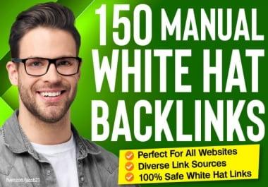I will 110 SEO backlinks white hat manual link building service for google top ranking