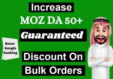I will increase domain authority increase moz da 25 plus
