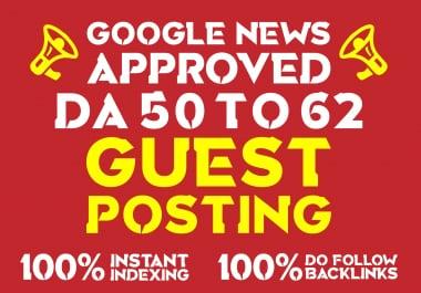i will do guest posting on my google news approved website with DA 50+