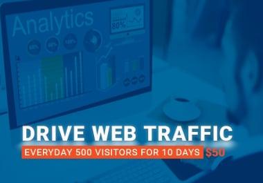I will drive everyday 500 traffic for 10 days