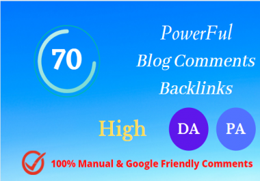 I will provide 70 High Quality Dofollow blog comment SEO Backlinks