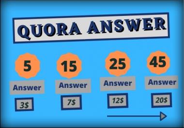 I will Offer Niche Relevant Quora answer with keyword & URL from different questions