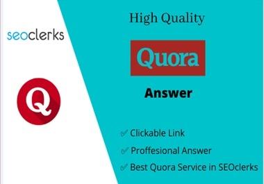 Guaranteed targeted traffic with 13 unique Quora answer