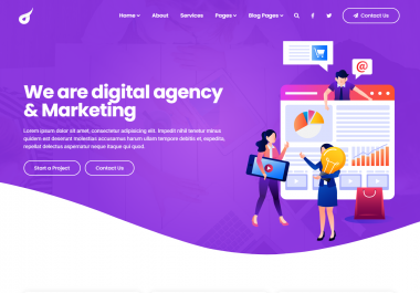 Full one page dynamic business website - advance contact page