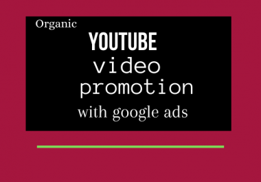 I will do youtube video promotion with google ads
