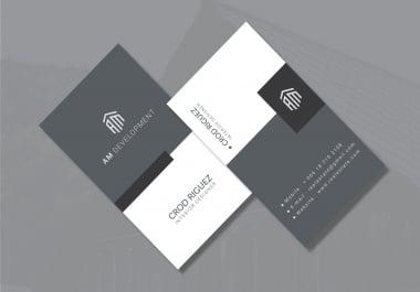 I will design a minimalist business card for you with two concept