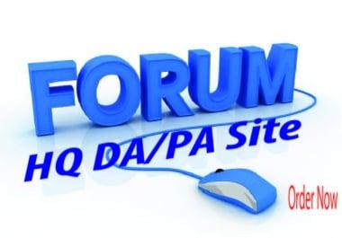 Provide 20 Forum posting SEO Backlinks On High DA/PA sites