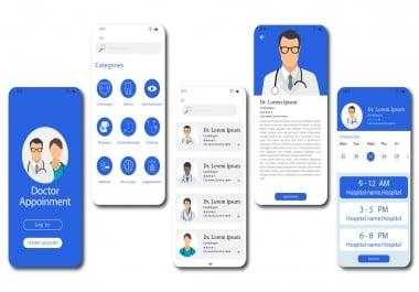 I will create an unique ui 1-3 page design for your android or ios app