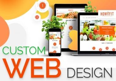 I will design a unique responsive website one landingpage